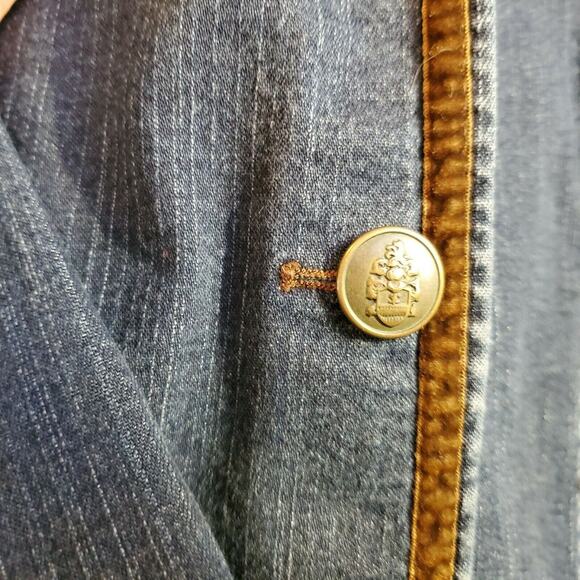 Carol's Denims Classic Jacket Velvet Trim Size 2XL Medallion Pocket Buttons - Picture 8 of 10